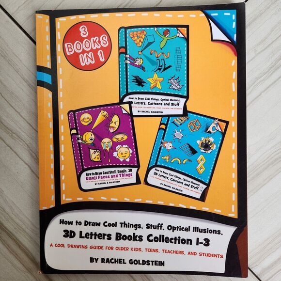 Drawing for Kids: How to Draw Cool Things, Stuff, Optical Illusions, 3D Ltr 3in1 - Picture 1 of 9